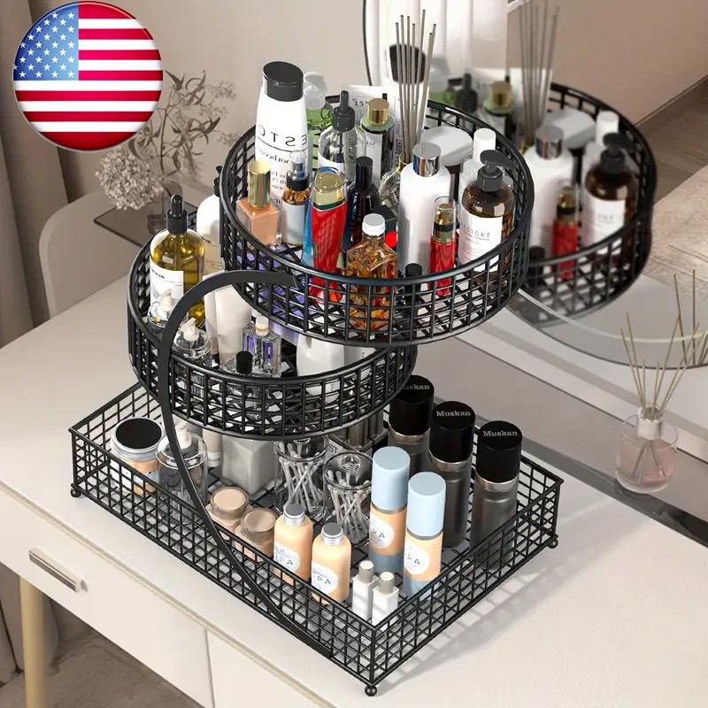 3 Tier Dresser Shelf Cosmetic & Makeup Organizer for Vanity Bathroom Countertop