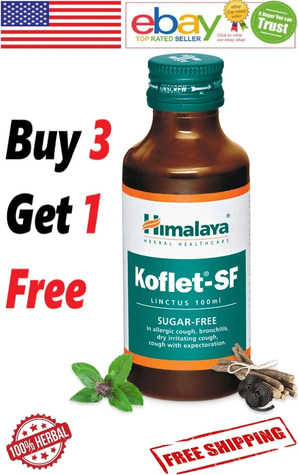 Himalaya Koflet-SF Herbal Cough Syrup Linctus Sugar-Free Cough – 100 ML
