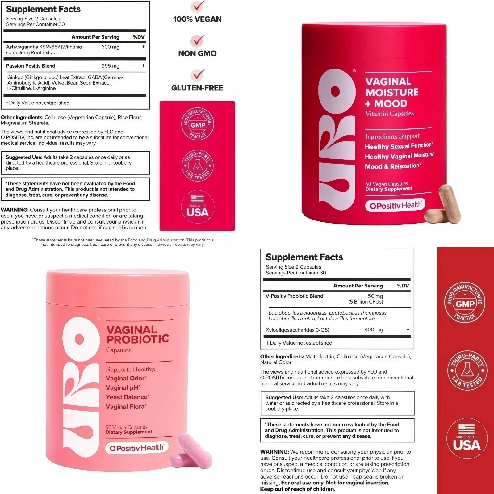 URO Health Bundle: Vaginal Moisture & Mood 60ct + Vaginal Probiotics 60ct