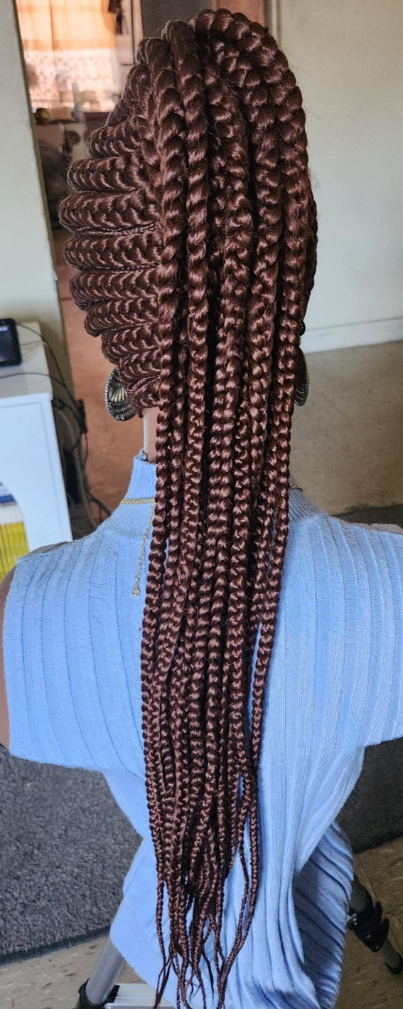 Fully hand braided Ghana banana cornrows wig poney tail libre Dark brown