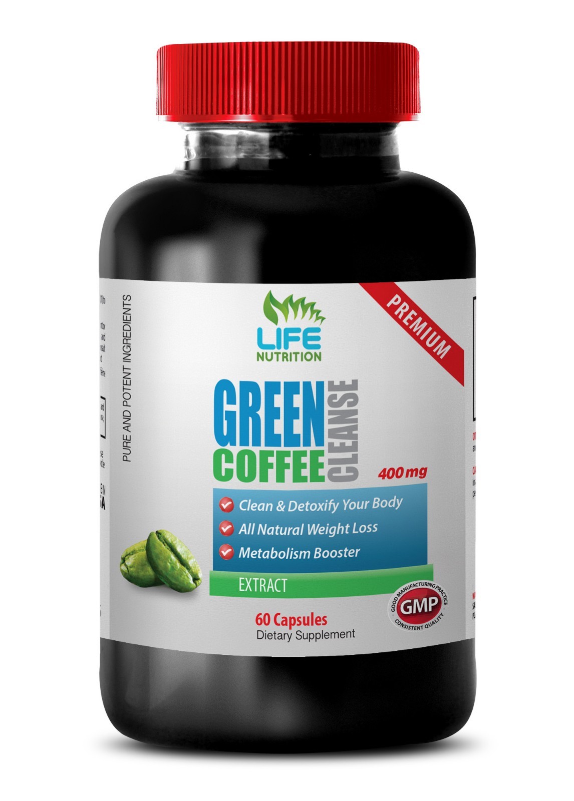 powerful antioxidant – Green Coffee Cleanse 400mg – chlorogenic acid 1B