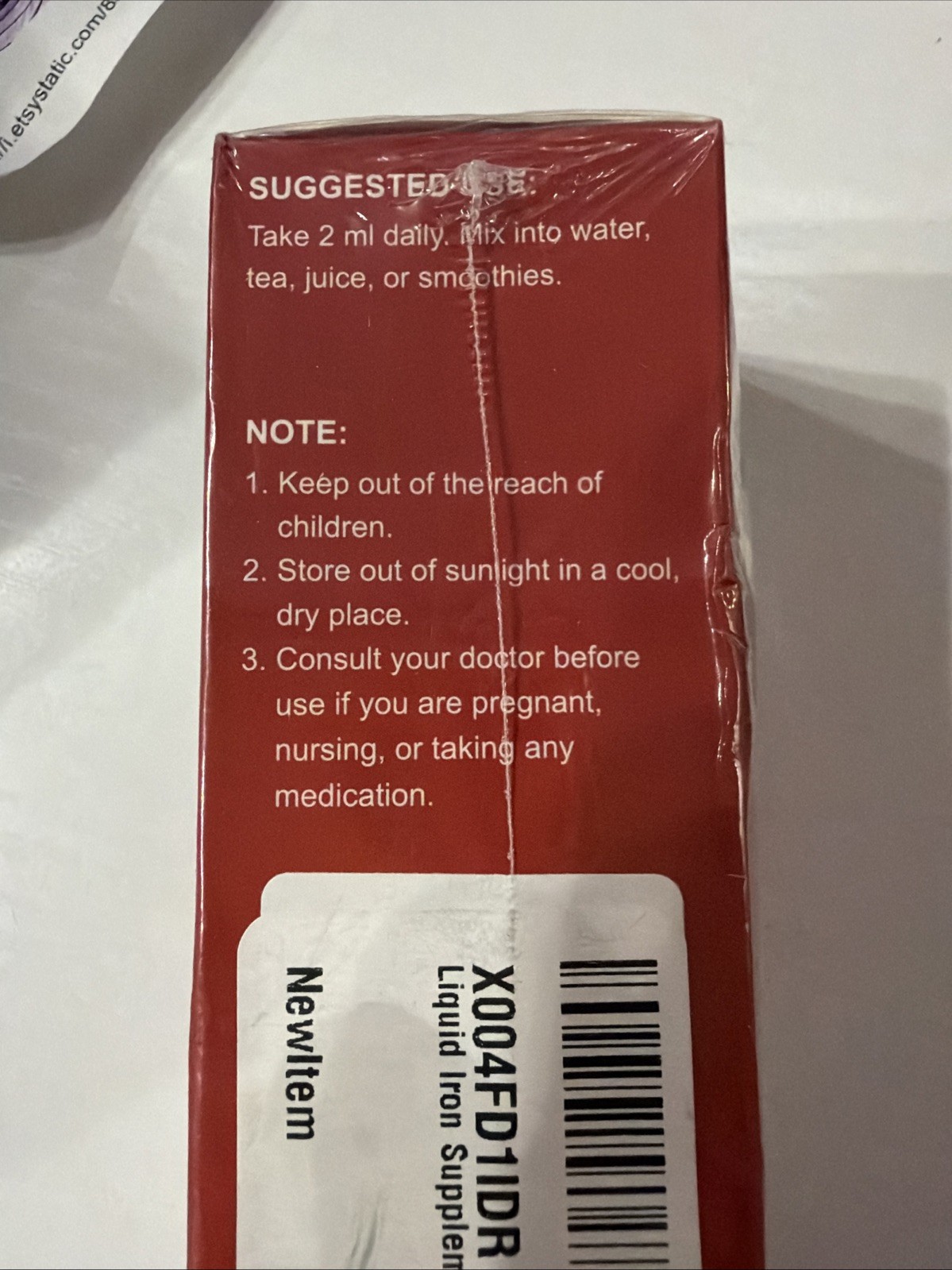 High Potency Liquid Iron Drops with Vitamin C B Complex for Energy Anemia 10/27