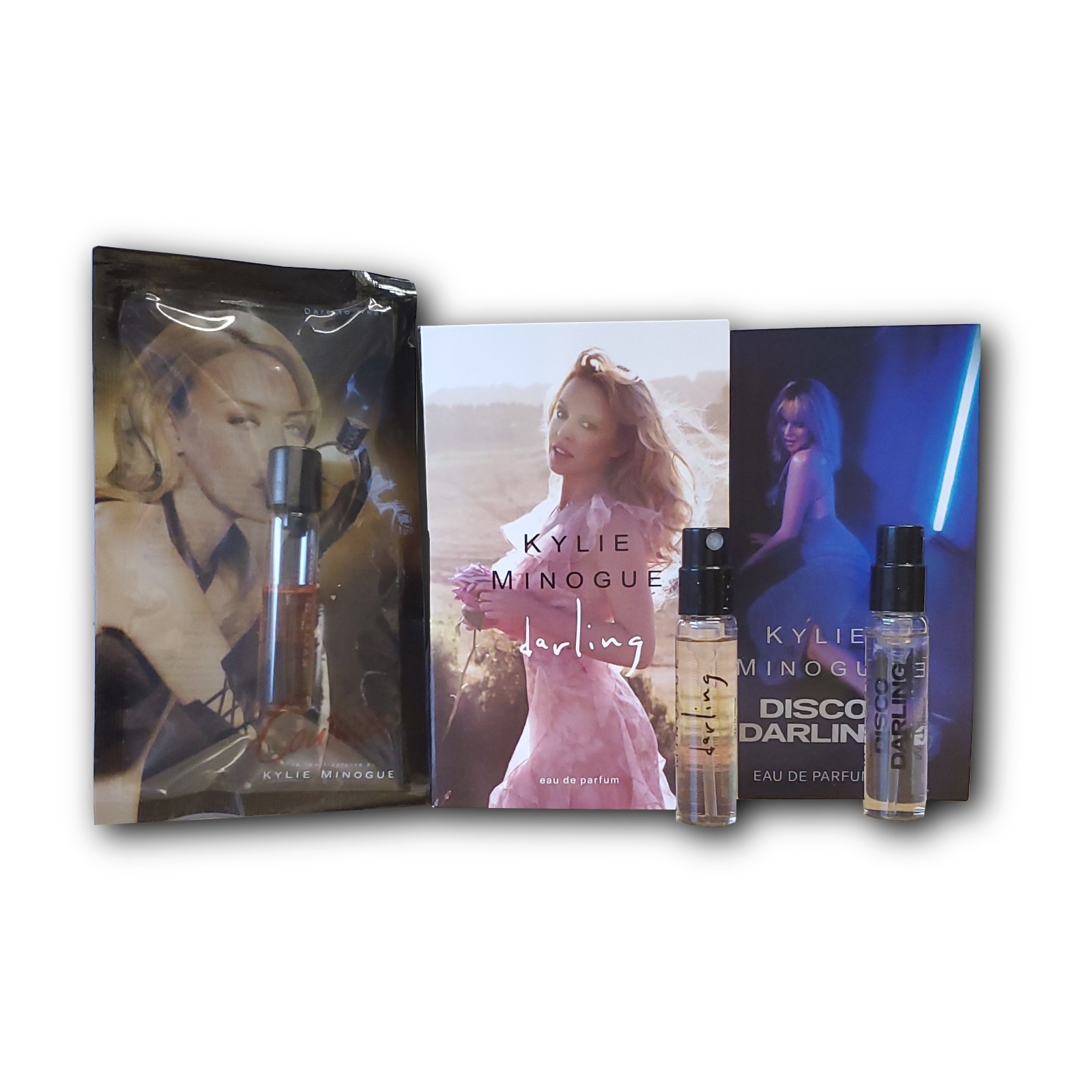 Kylie Minogue Perfume Sample Trio • Rare Couture 2ml + Darling & Disco Darling