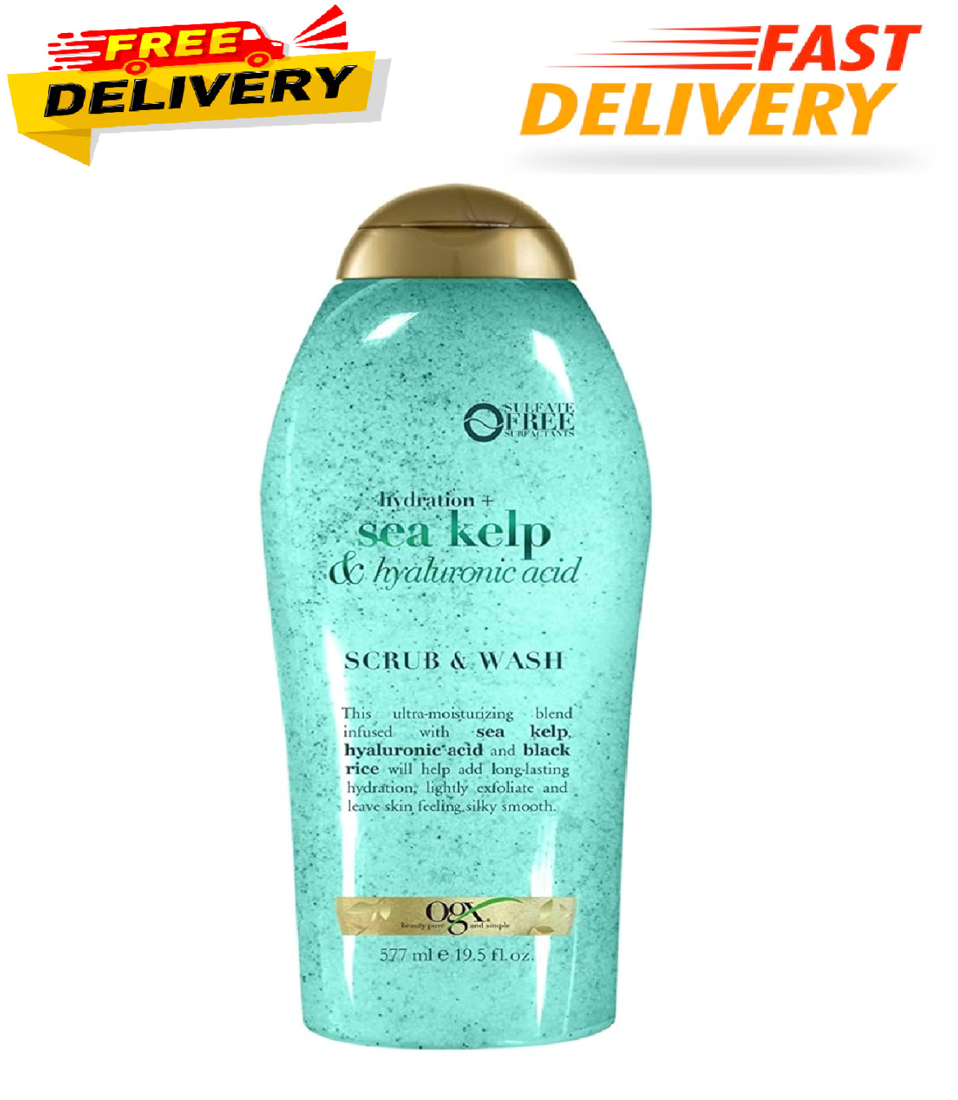OGX Hydration + Sea Kelp & Hyaluronic Acid Sulfate-Free Lightly Moisturizing Bod