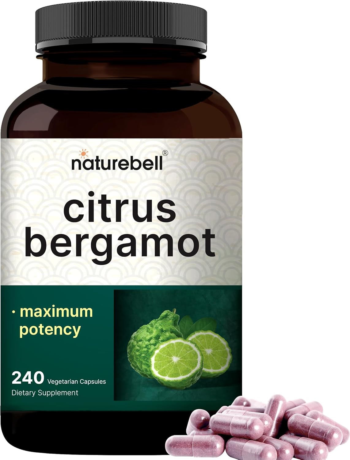 Citrus Bergamot Extract 5000mg Equivalent, 240 Veggie Capsules