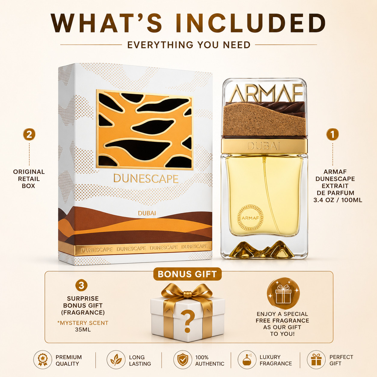 Armaf Dunescape Extrait De Parfum 3.4 Oz 100ml Fresh Woody Fragrance Men