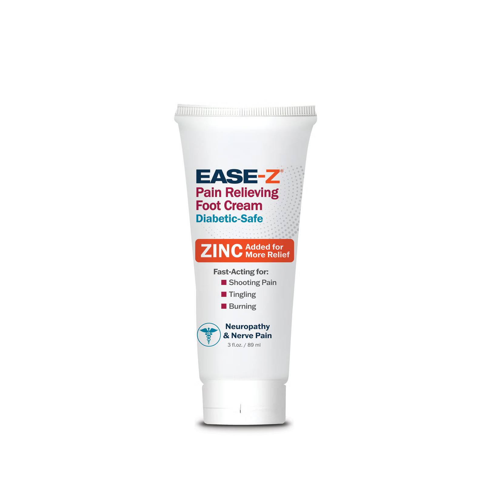 EASE-Z Diabetics’ Pain Relieving Foot Cream Pain Relief Cream 3 oz. Tube