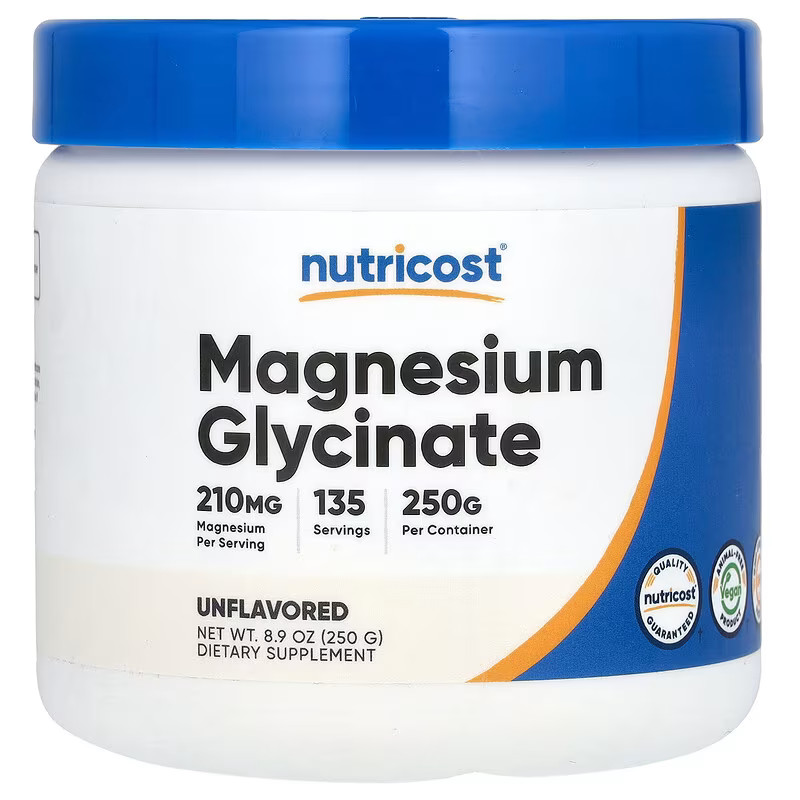 Nutricost Magnesium Glycinate 252 g Muscle Nerve Support