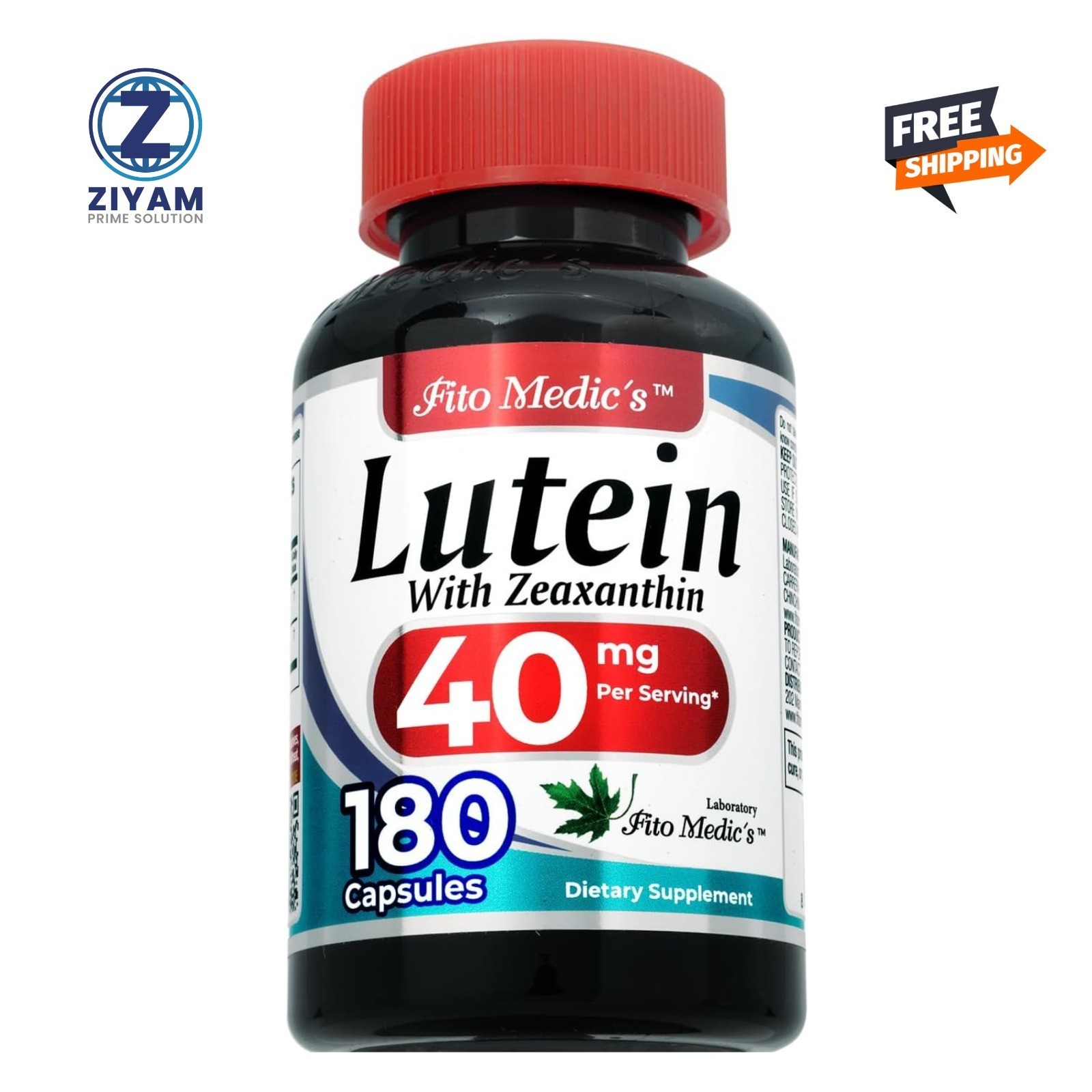 Lab | Lutein |180 Capsules |40 Mg| Lutein 40Mg | Lutein and Zeaxanthin Supplemen