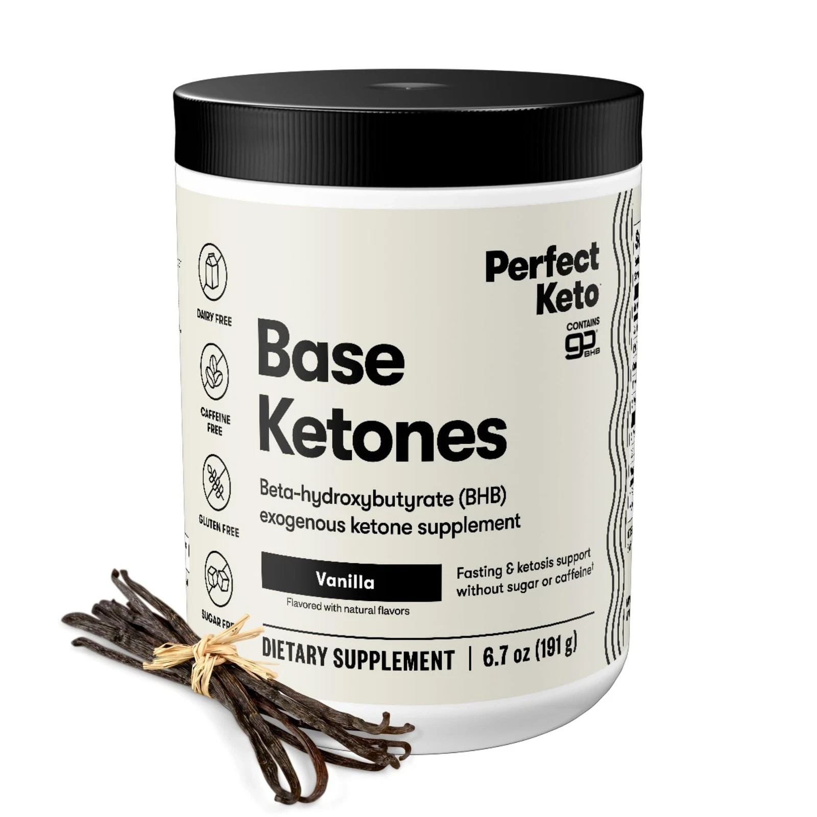 Perfect Keto BHB Exogenous Ketones Powder 6.7oz – Vanilla, Keto & Electrolytes