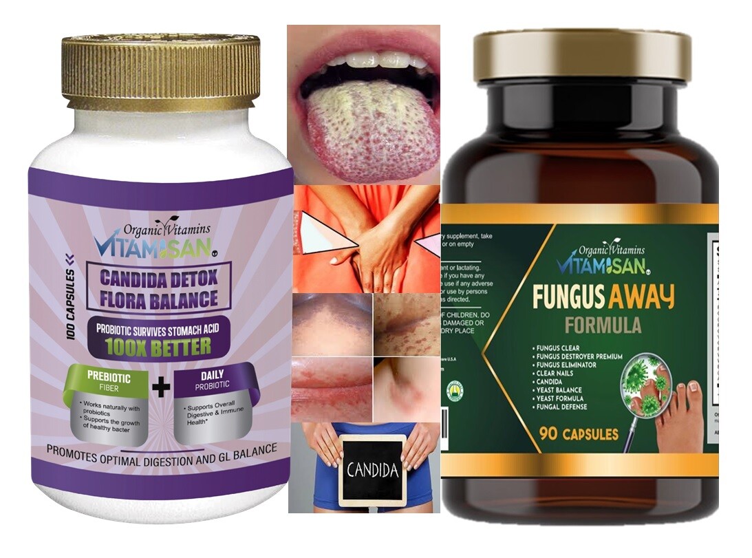 Strength Candida Cleanse Yeast Support cleanser and Detox with Herbs Enzymes 2