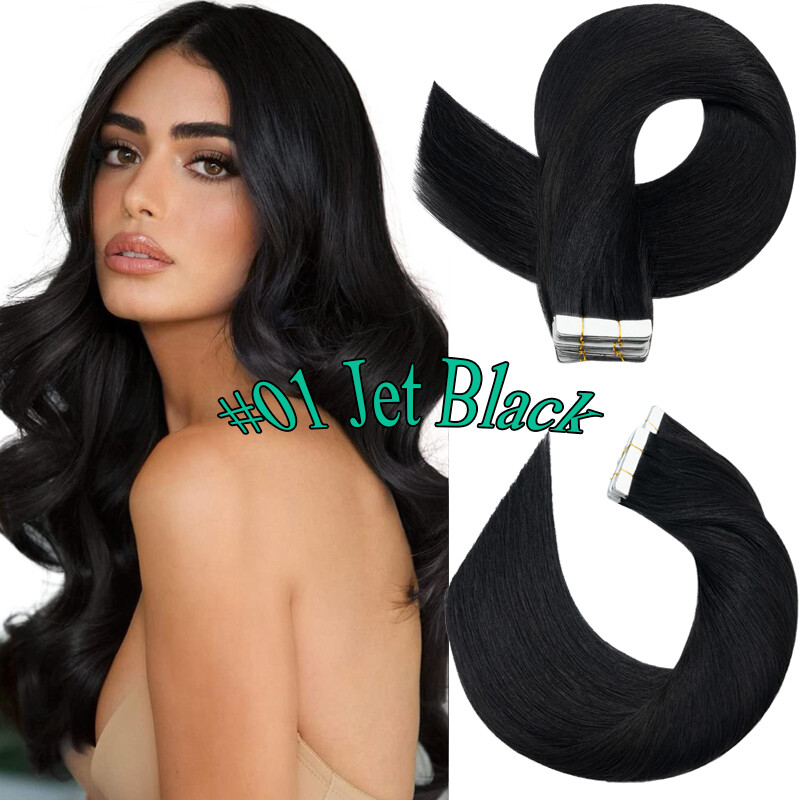 60pcs Tape In 100% Real Human Hair Extensions Skin Weft 150g Thick Ombre Blonde