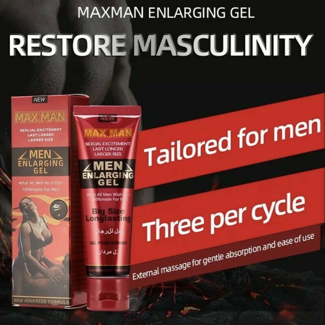 Mens Enhancement Cream Max Man Men Enlarging Gel Sex Delay Cream for Men