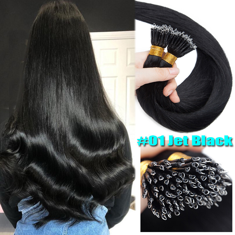 CLEARANCE Nano-Ring Tip Remy Human Hair Links Micro Loop Extensions 1g Bead Long