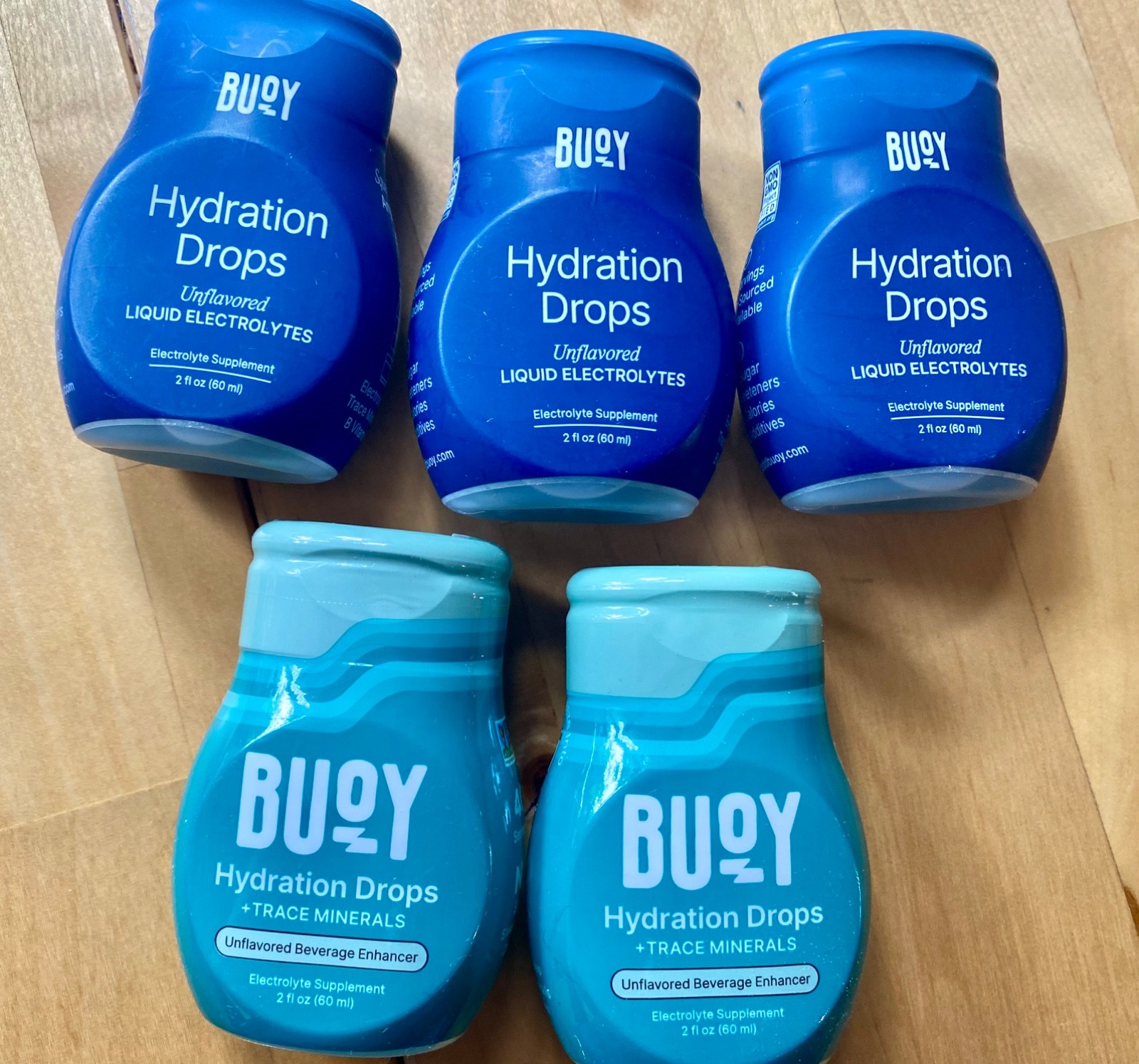 Buoy hydration drops – 5 unopened bottles with cute tote bag
