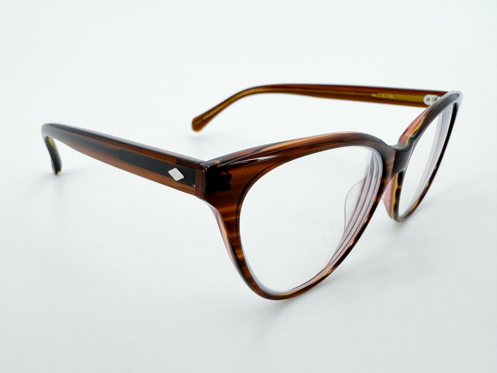 Sama Selina Eyeglasses FRAMES Brown Pink 54[]16-140 Cat Eye Japan K717