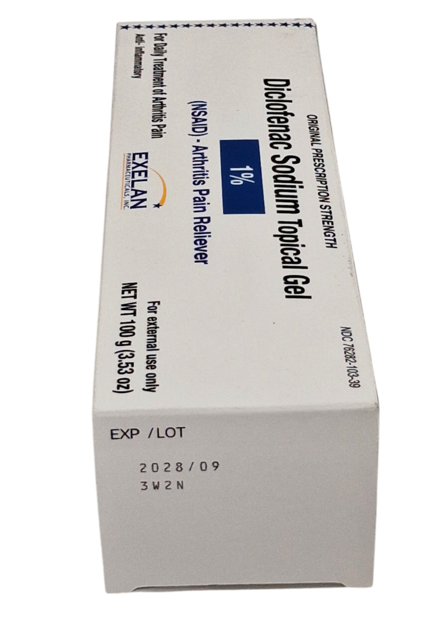 3 PACK Diclofenac Sodium Topical Gel, 1%, 3.53oz For Daily ARTHRITIS PAIN