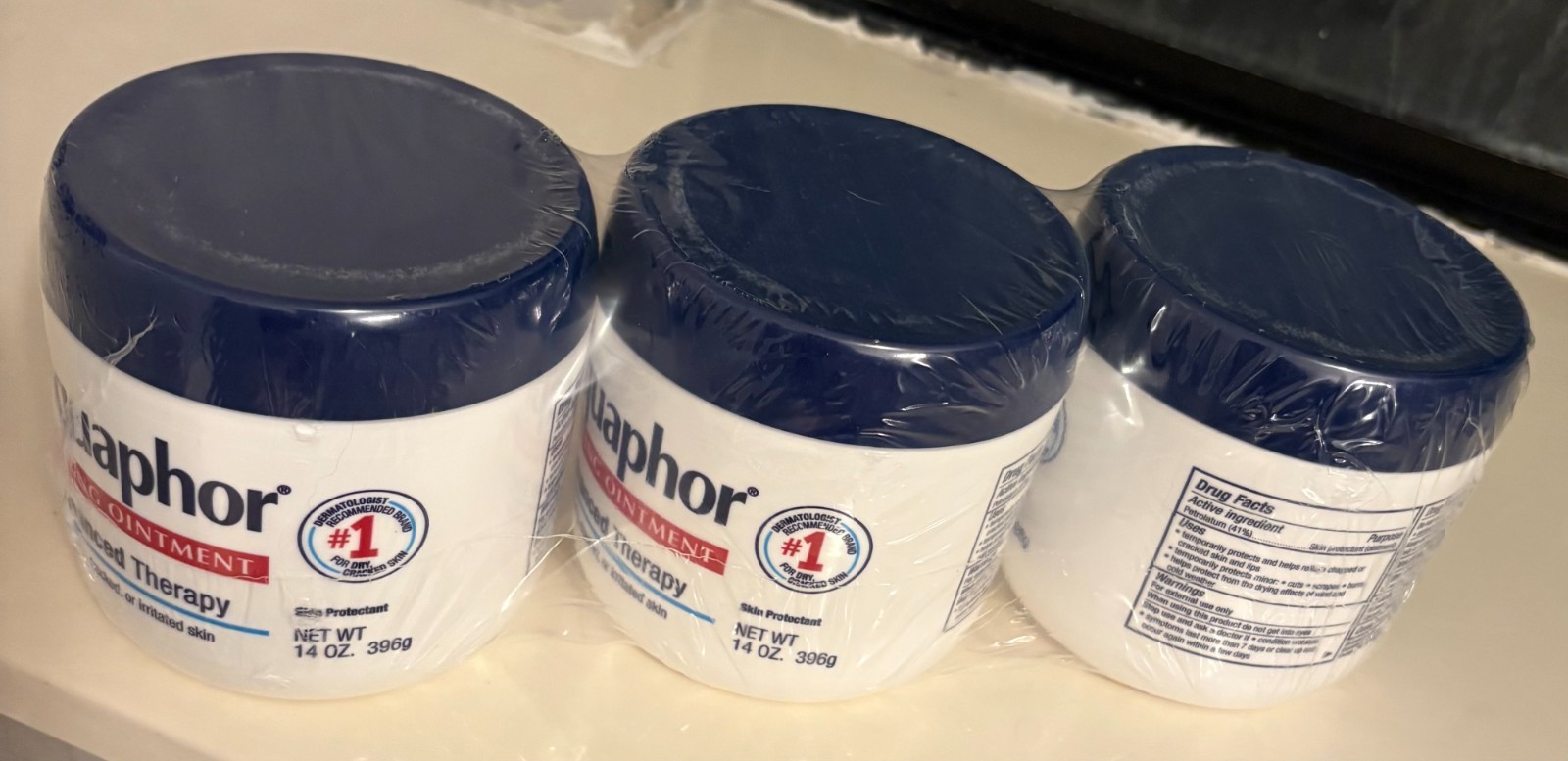 NEW Aquaphor Healing Ointment Advanced Therapy 14 oz Jar Lot of 3 Sealed