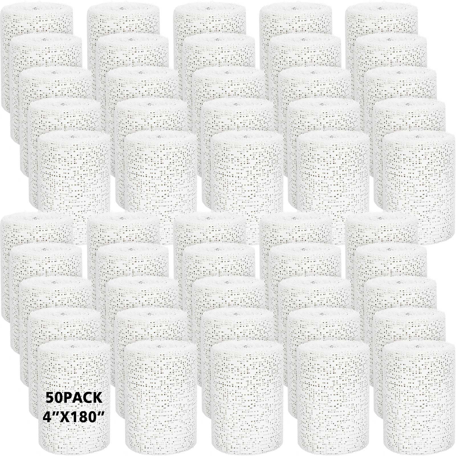 50 Pack Plaster Cloth Gauze Bandages – Craft Art Projects, Paper Mache, Body Cas