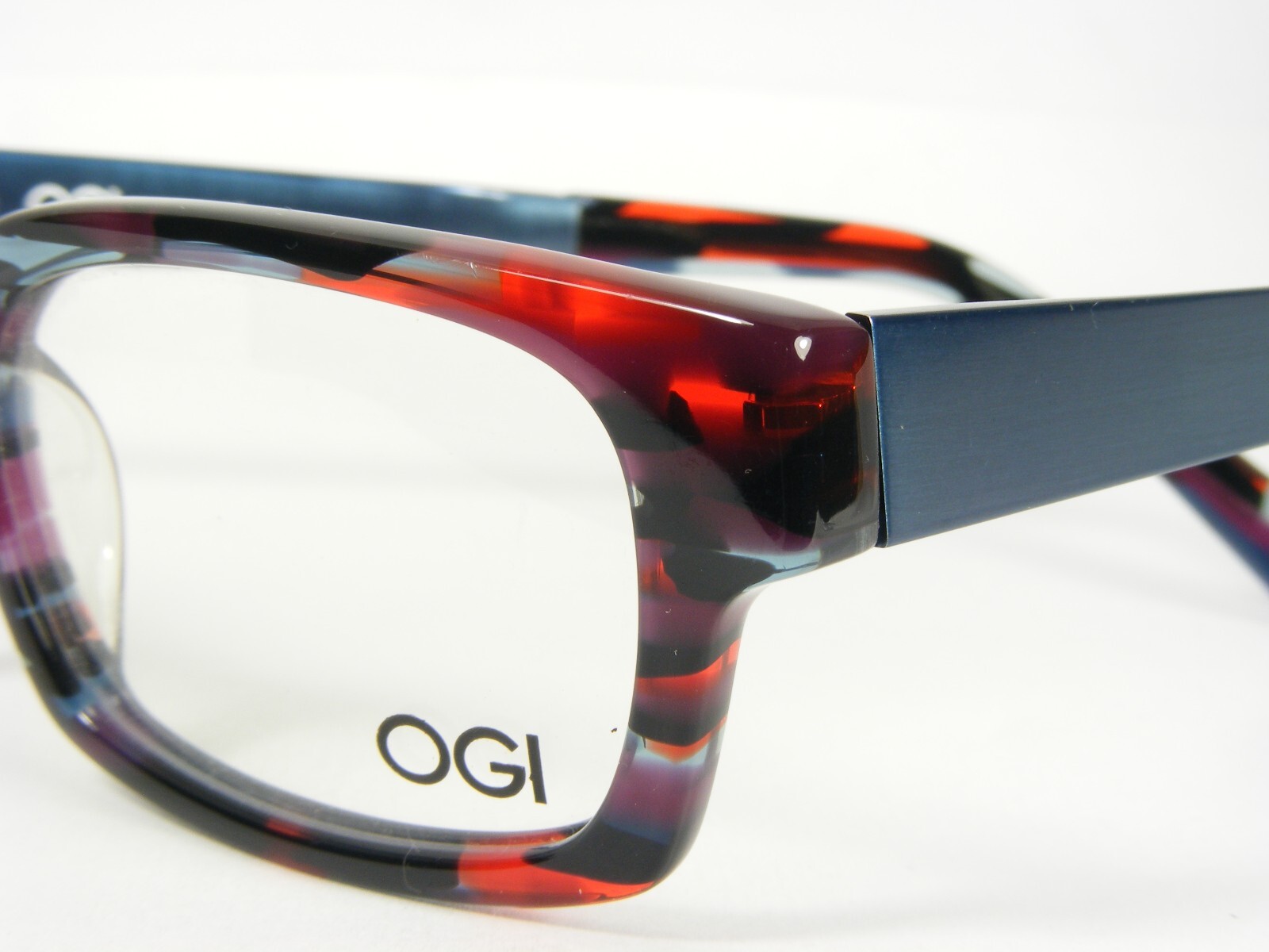 OGI HERITAGE 7147 1335 RED-PURPLE CAMOUFLAGE/BLUE EYEGLASSES 48-20-145mm (NOTES)