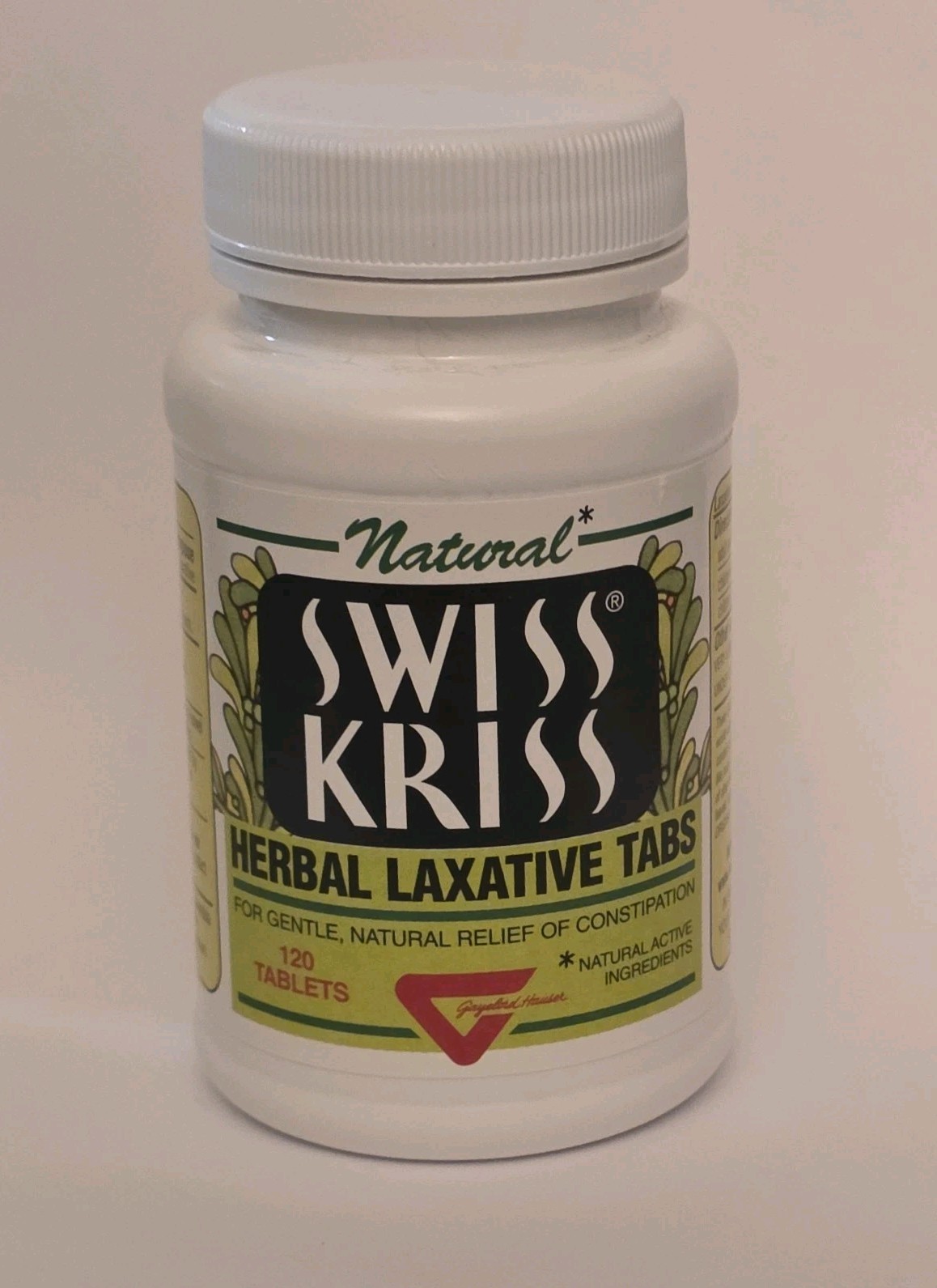 Swiss Kriss 8.5mg Herbal Laxative Tabs Natural Ingredients 120 exp 03/2030 NEW