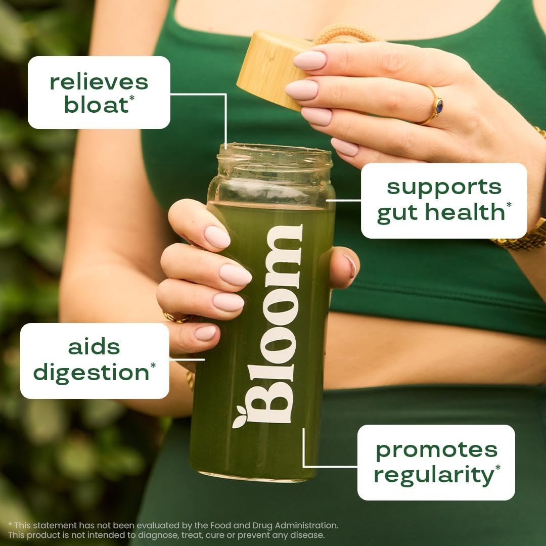 Bloom Nutrition Superfood Greens Powder Digestive Enzymes Prebiotics Berry 30SVG