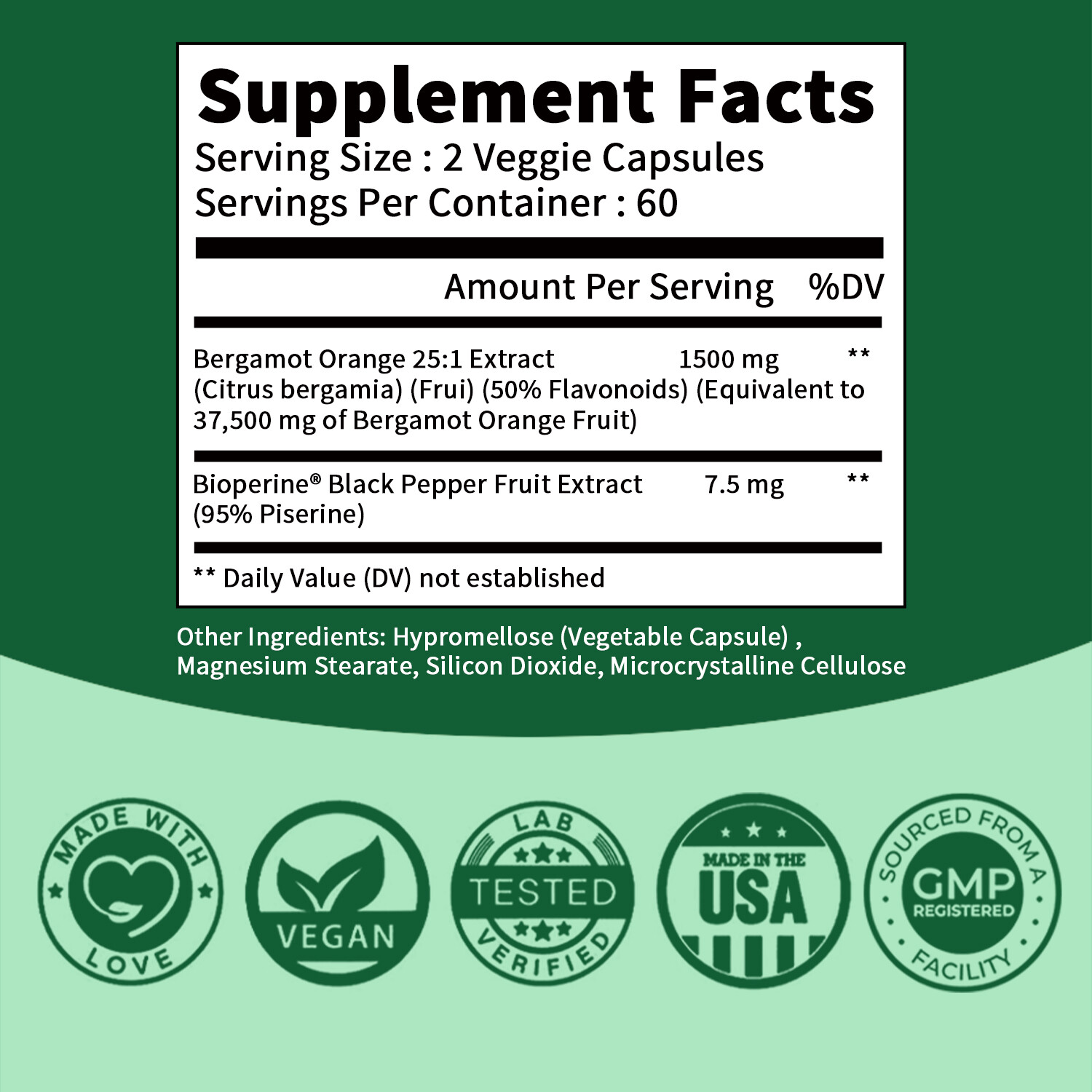 Citrus Bergamot – 25:1 Extract, 50% Supports Healthy Heart and Immune Support
