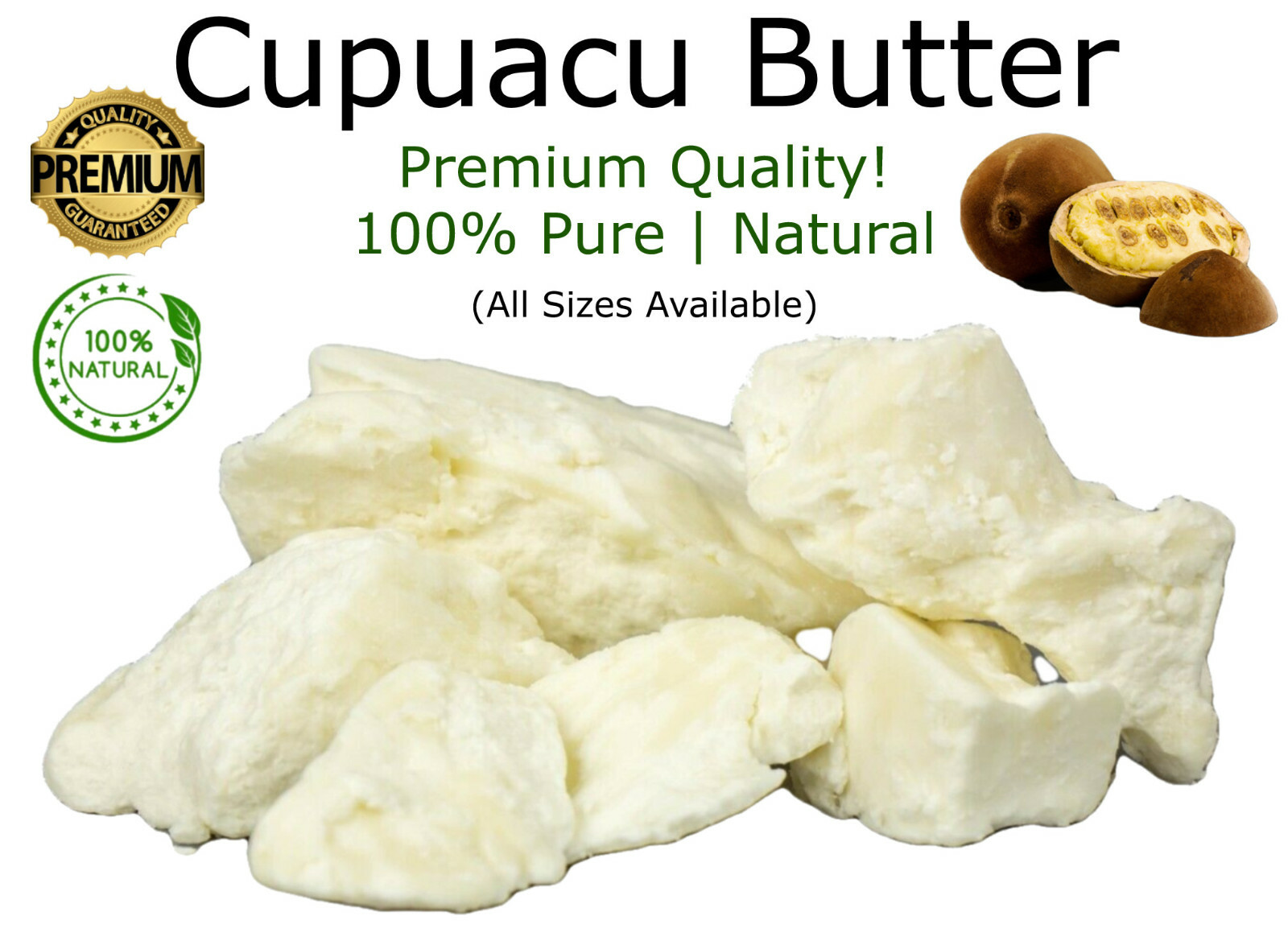 Cupuacu Butter – PREMIUM QUALITY Pure Natural Organic Unrefined Cold Pressed