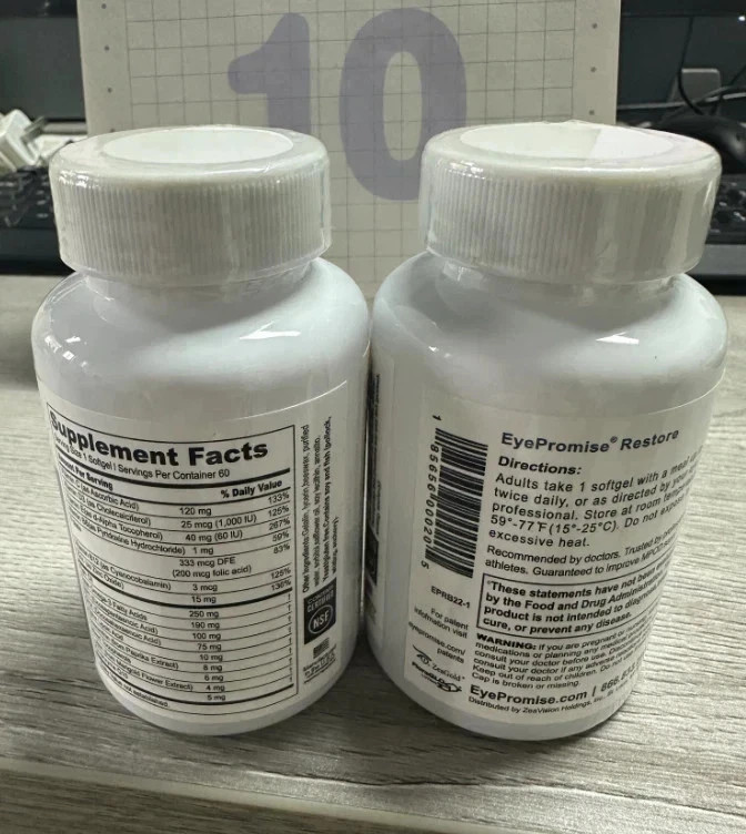 Pack of EyePromise 3 Restore Macular Health Supplement 180 Softgels NEW