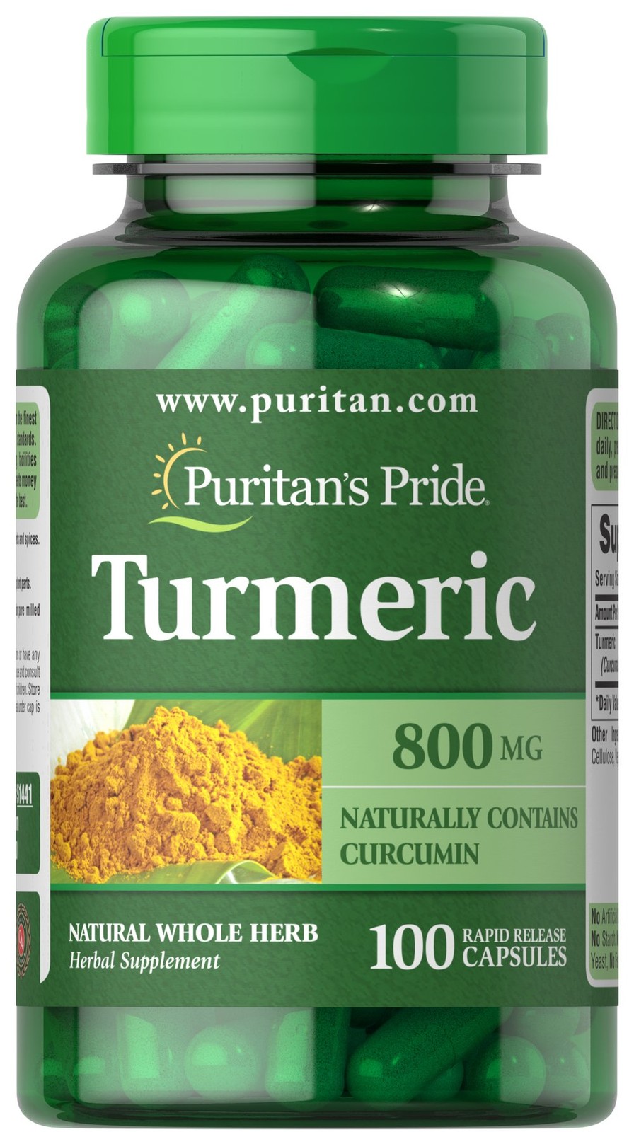 Puritan’s Pride Turmeric 800 mg – 100 Capsules