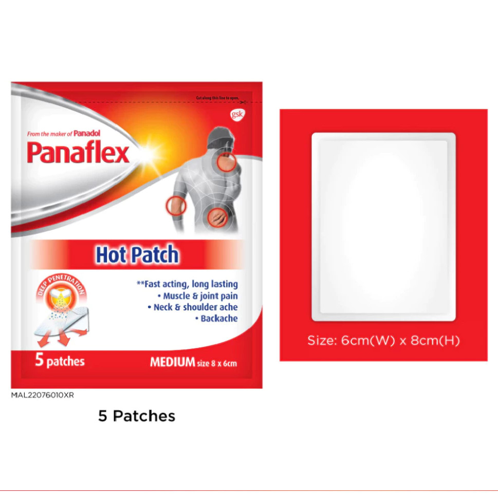 10 Packs Panaflex Hot Patch For Fast & Effective Body Pain Relief (5’s)