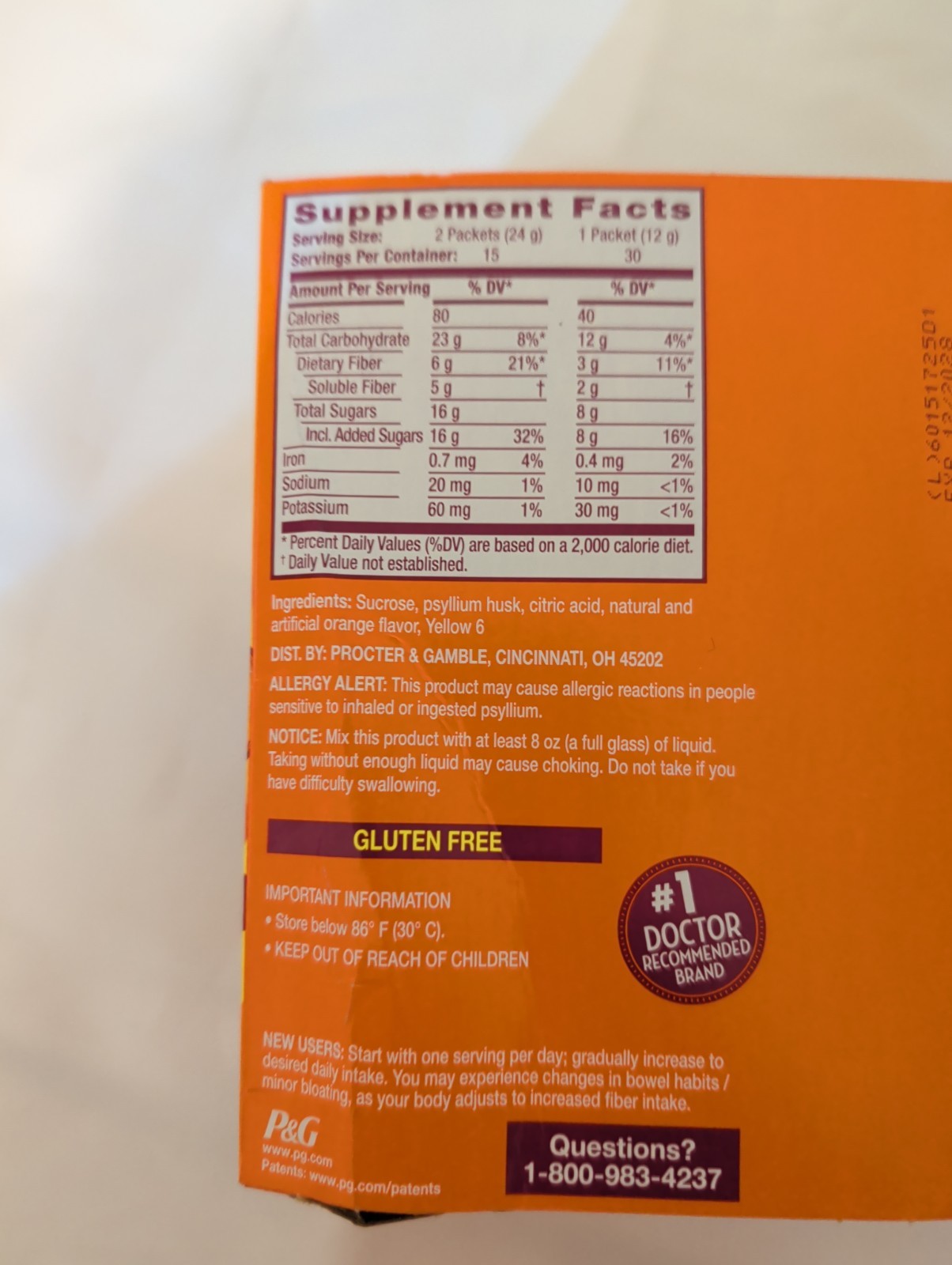 2PK MetaMucil 4-In-1 Fiber ~ 30 Powder Packets Each ~ Real Sugar ~ EXP 12/2028