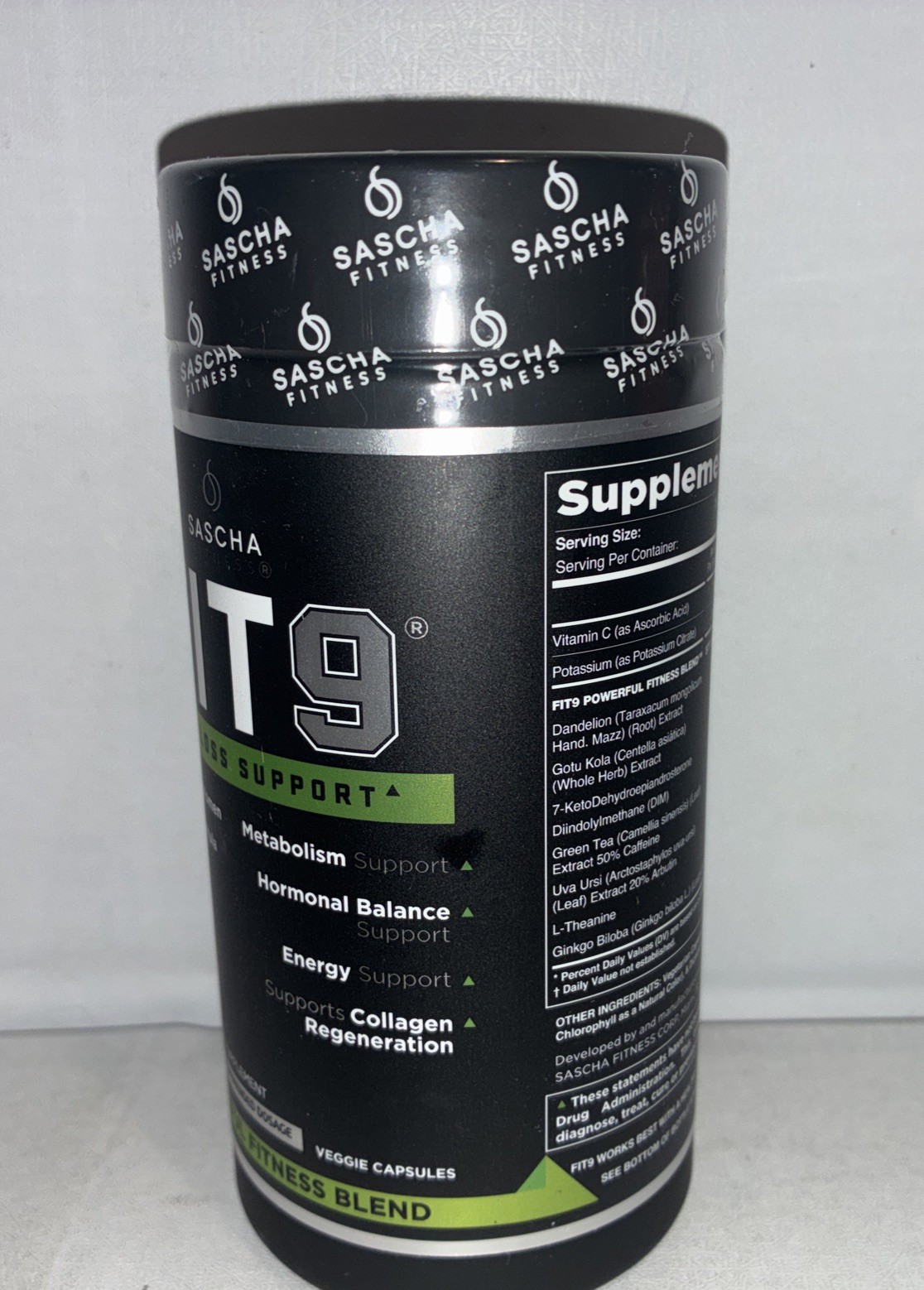 Fit 9 by Sascha Fitness/ Fat Loss Support/ 120 Caps/ Exp 09/2028