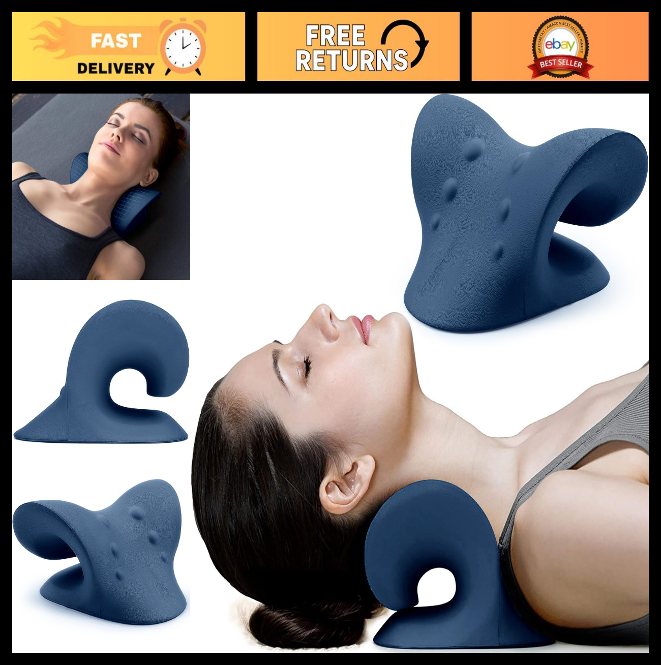 Cervical Traction Device for Neck & Shoulder Pain Relief, TMJ Support, Chiroprac