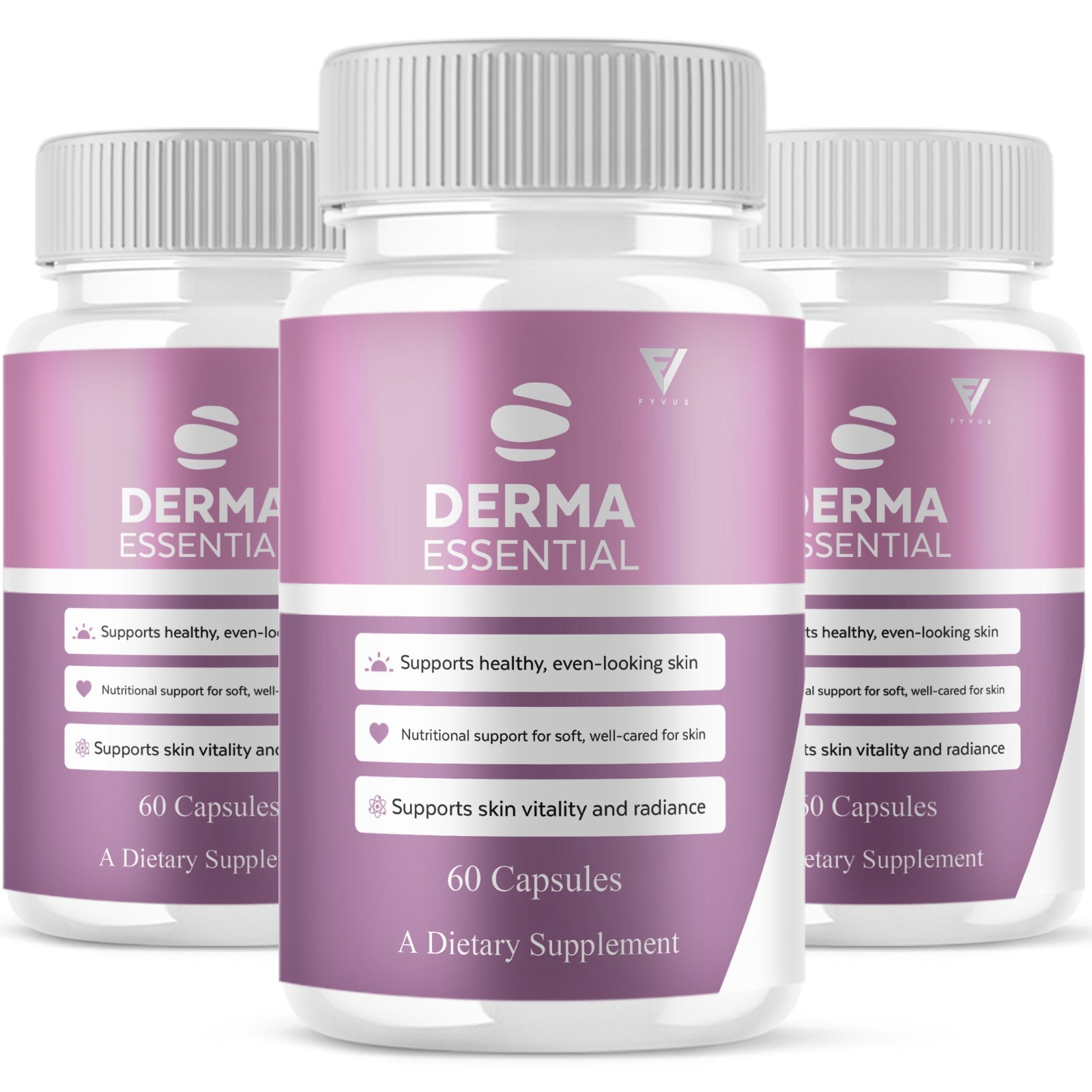 (3 Pack) Derma Essential Capsules, DermaEssential Supplement (180 Capsules)
