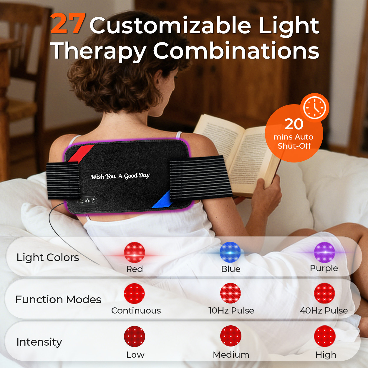 Red Light Therapy for Body – 90 LEDs Light Therapy Pad (13″x7.3″)