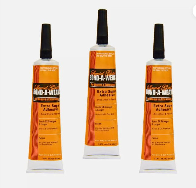 Liquid Gold Tube Bond-A-Weave 1oz Hair Extension And Weave Bonding Adhesive