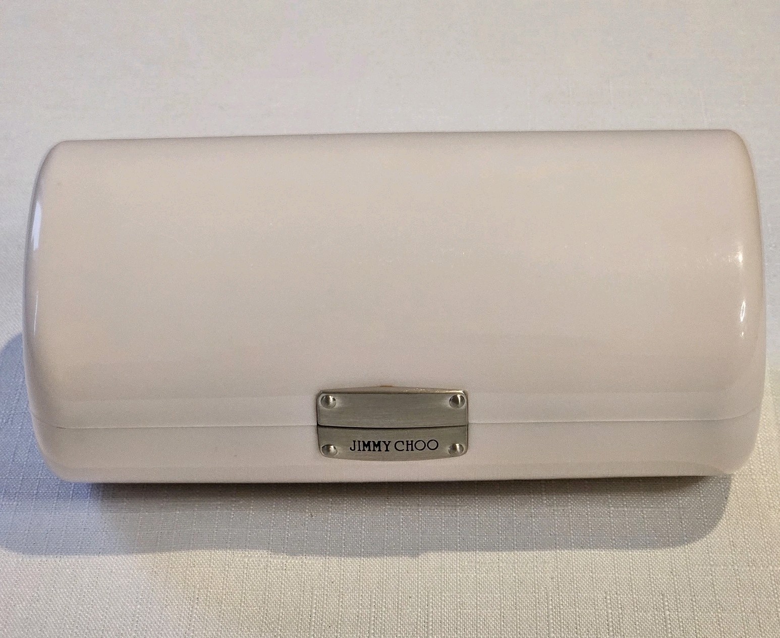 Jimmy Choo Off White Hard Shell Eyewear Sunglass Case