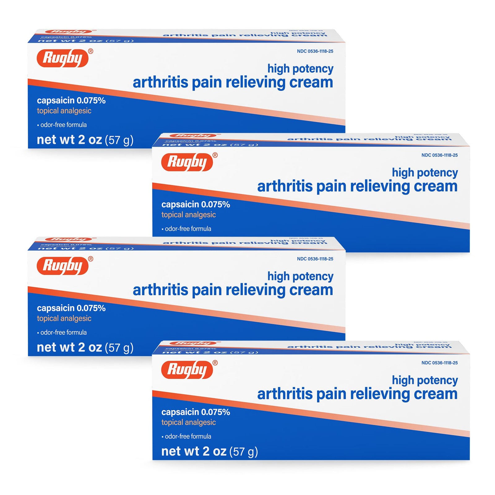 Rugby Laboratories Rugby High Potency Capsaicin 0.075 Cream – Pain Relief Cream
