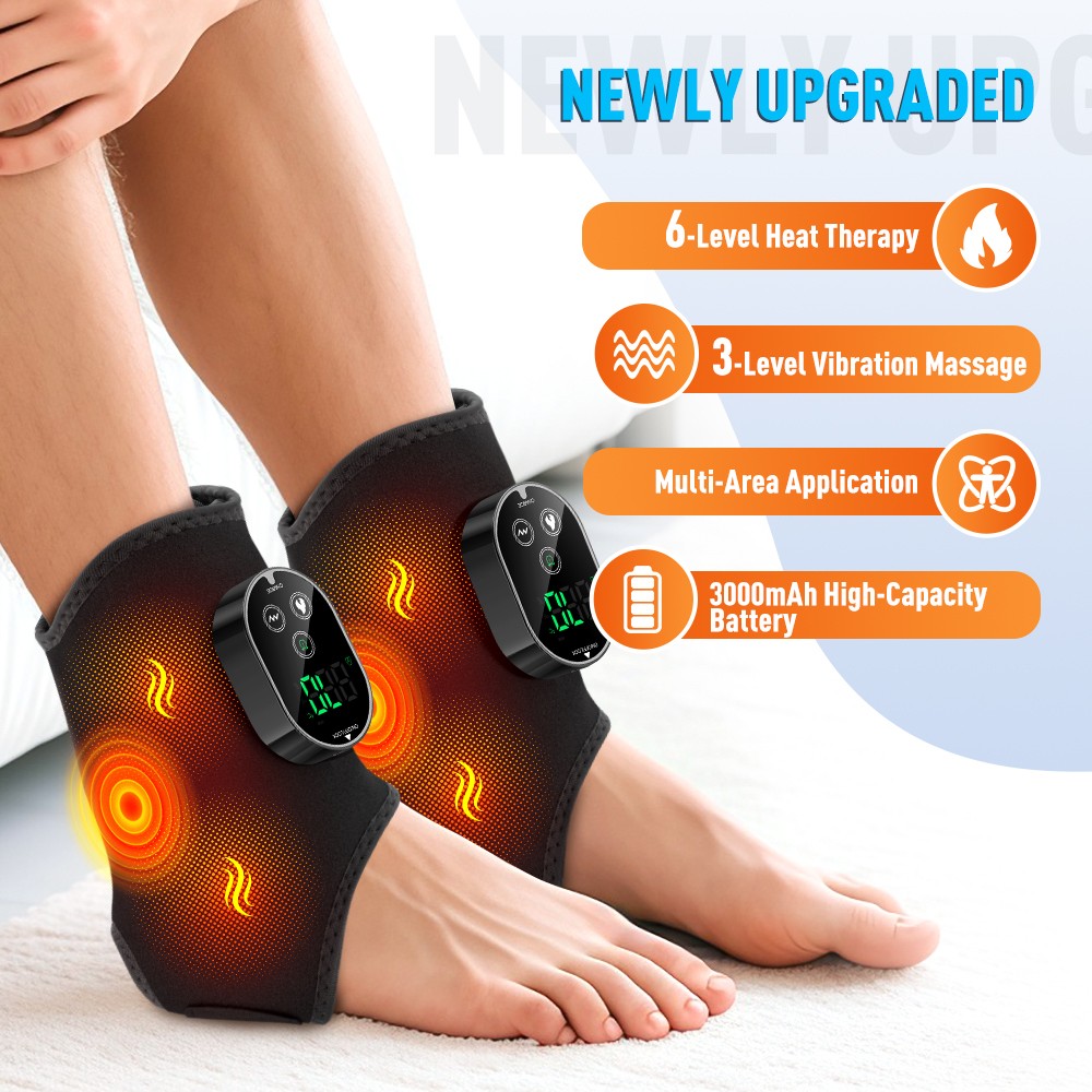1/2PCS 3000mAh Wireless Foot Massager Portable Heating Vibration Muscle Soothing