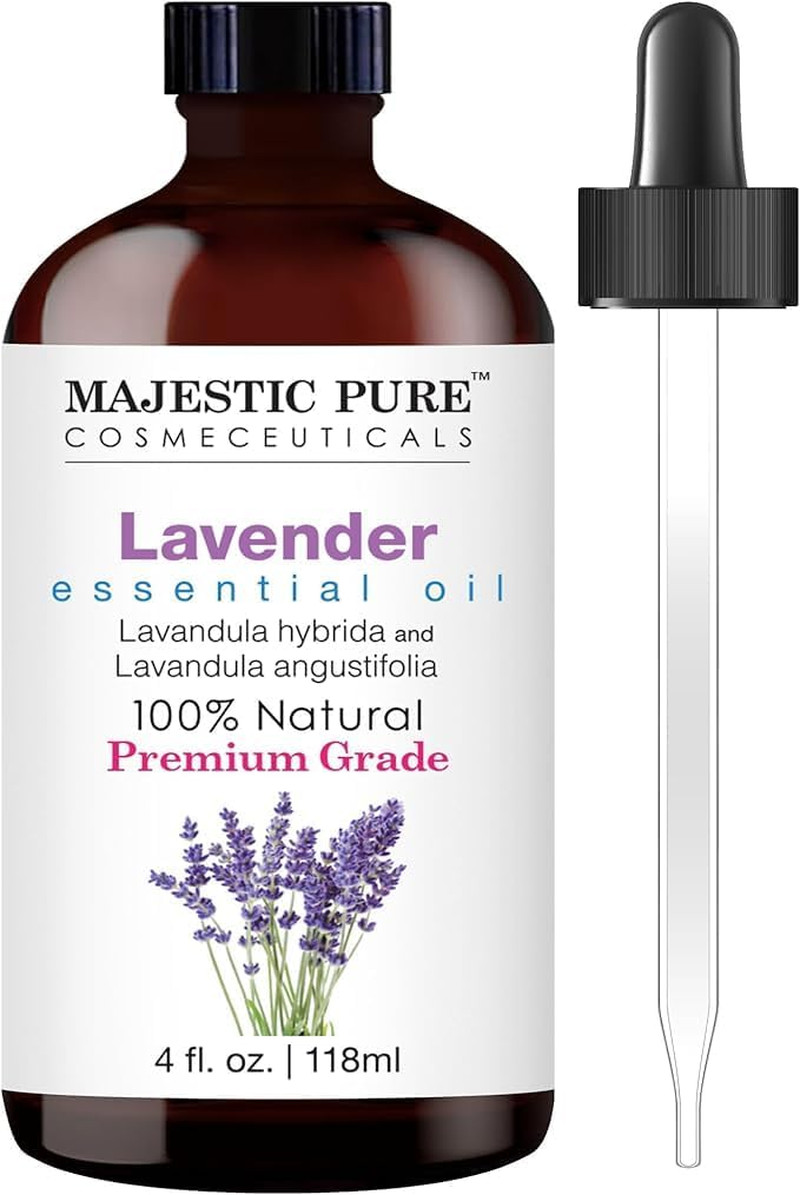 Lavender Essential Oil with Glass Dropper – Huge 4 Fl Oz – 100% Pure and Natural