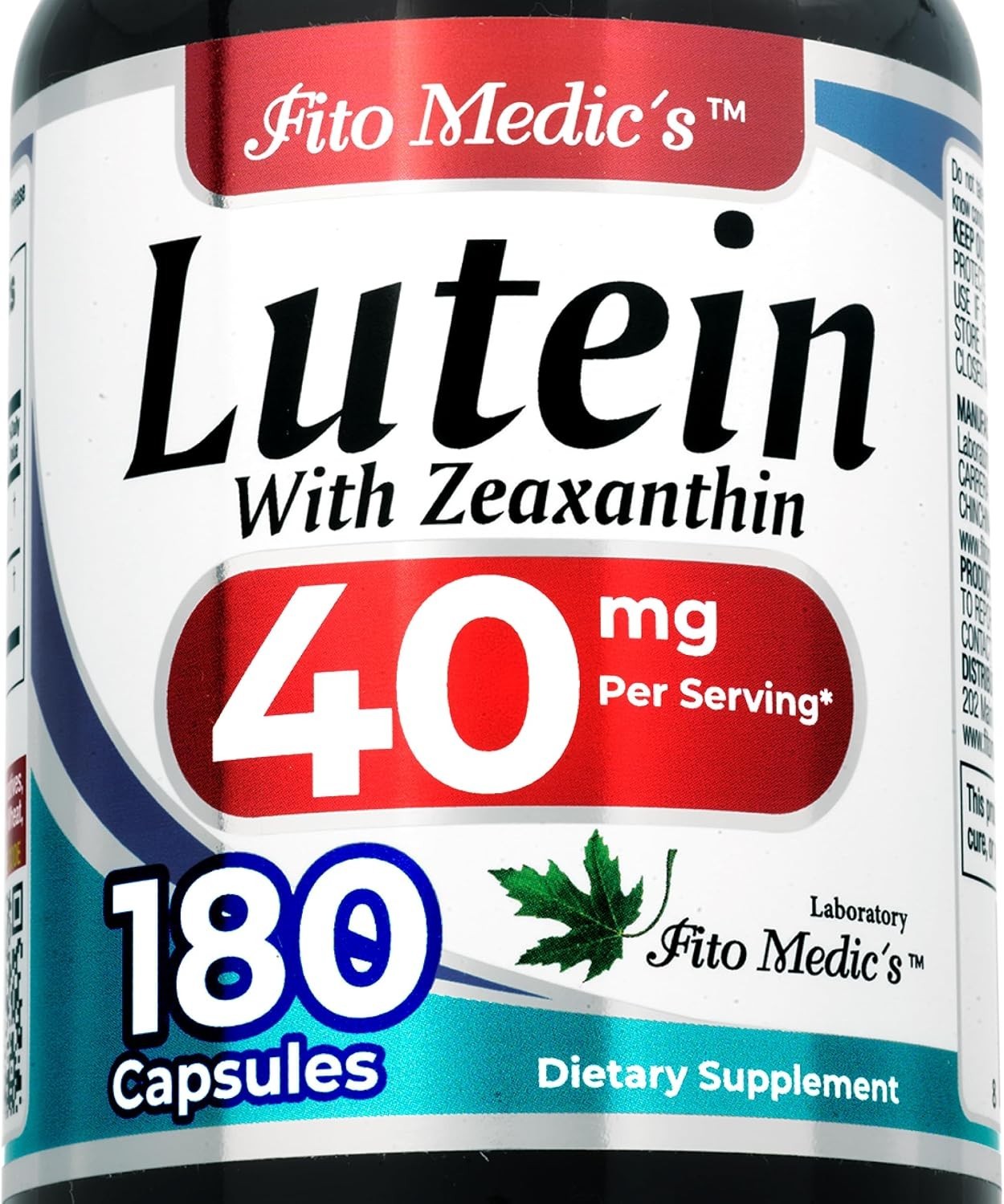 Lab | Lutein |180 Capsules |40 Mg| Lutein 40Mg | Lutein and Zeaxanthin Supplemen