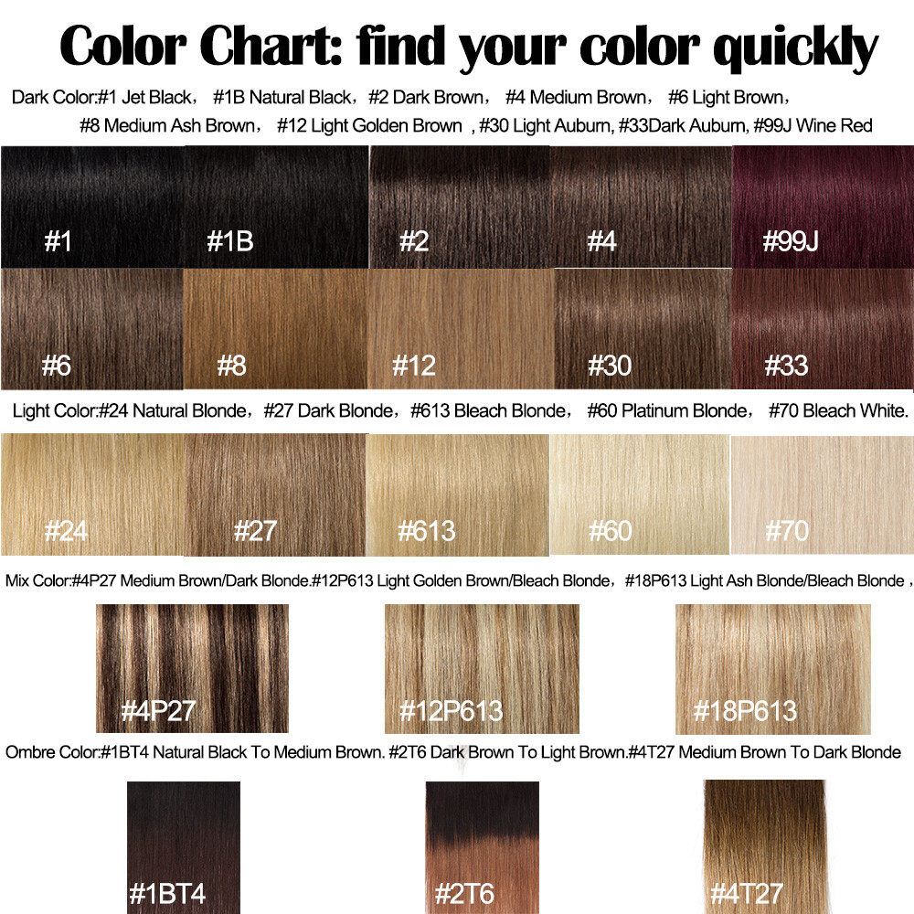 A+ Remy Human Hair Extensions Russian 8PCS Clip In 8″10″12″14″16″18″20″22″24″ US