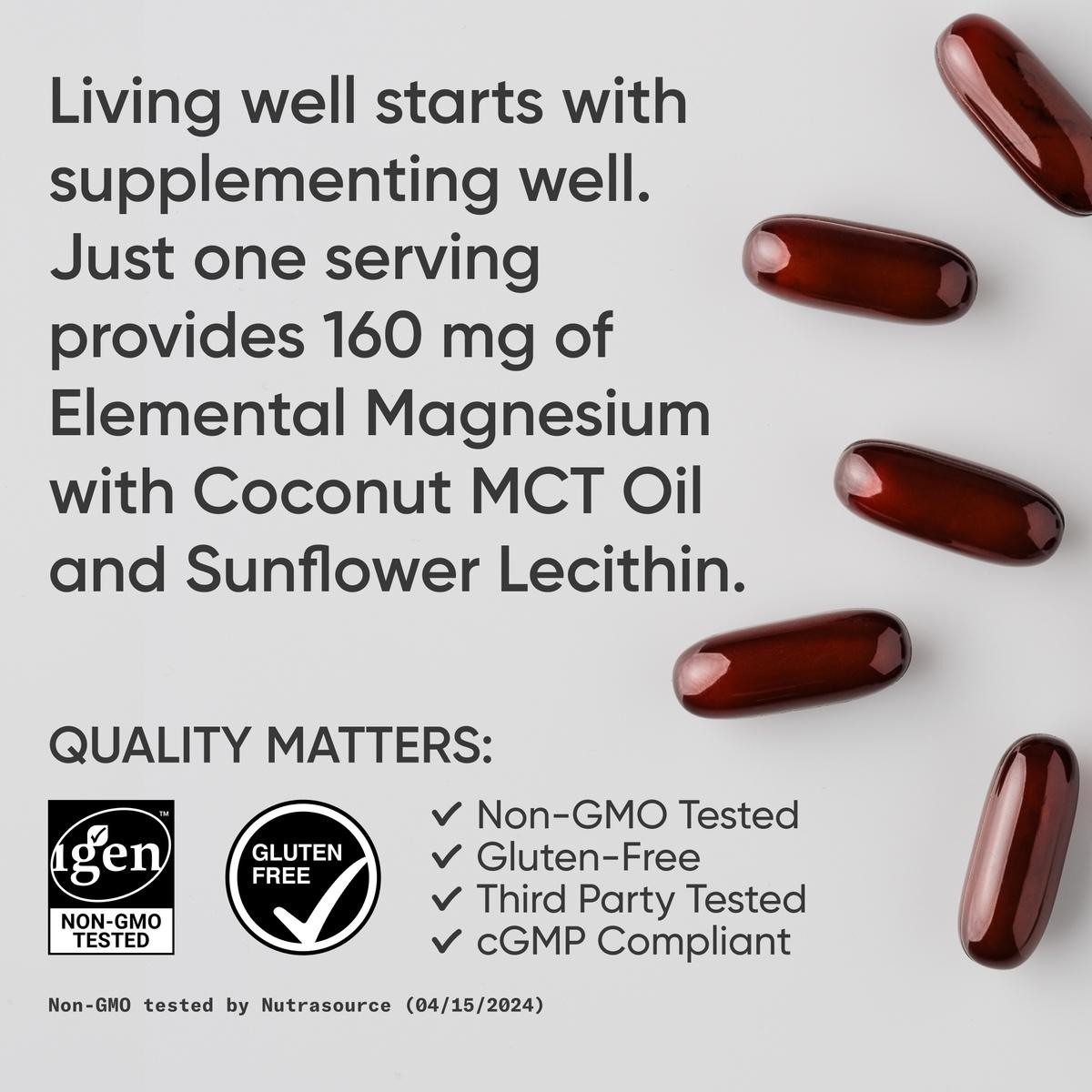 Magnesium Glycinate 160mg (60 softgels)