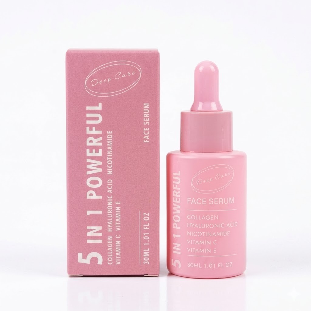 Deep Care 5in1 Face Serum Vitamin C Hyaluronic Acid Collagen Anti Ageing 30ml