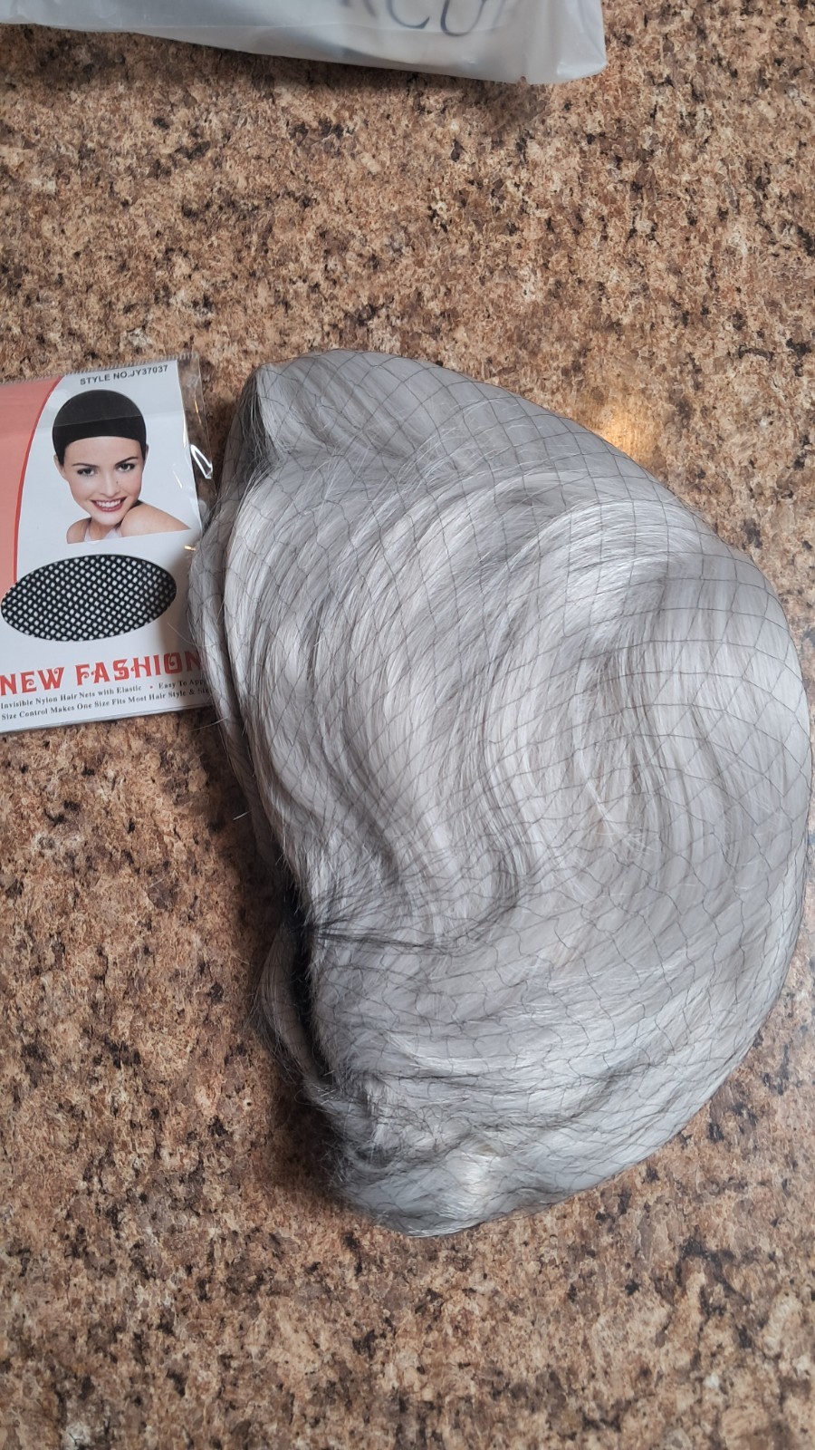 Shining Yourself Gray Short Synthetic Straight Full Wig One Size Side Part
