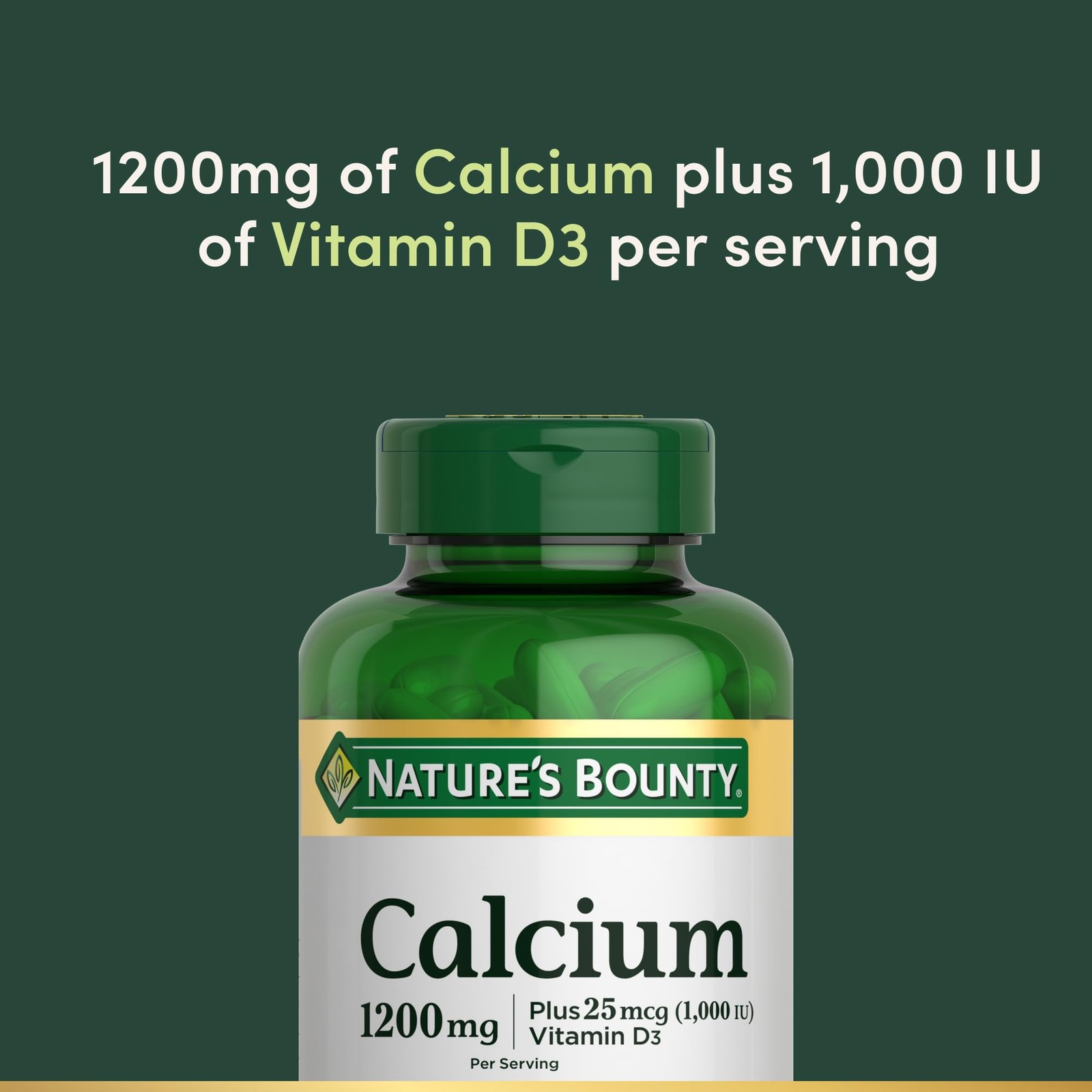 Nature’s Bounty Calcium 1200 mg with Vitamin D3 – Bone Health 240 Count