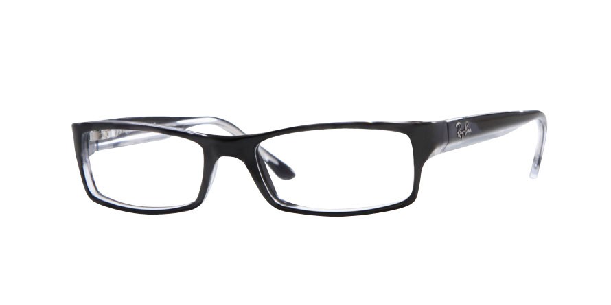 Ray-Ban Unisex-Adult Rectangle Optical Frames – Top Black On Transparent –