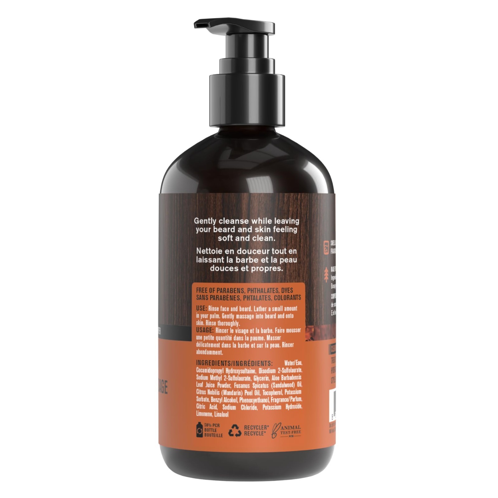 Beard & Face Wash for Men – Aged Bourbon, 6.7 fl. oz (2 Pack) | Cleanses & Nouri