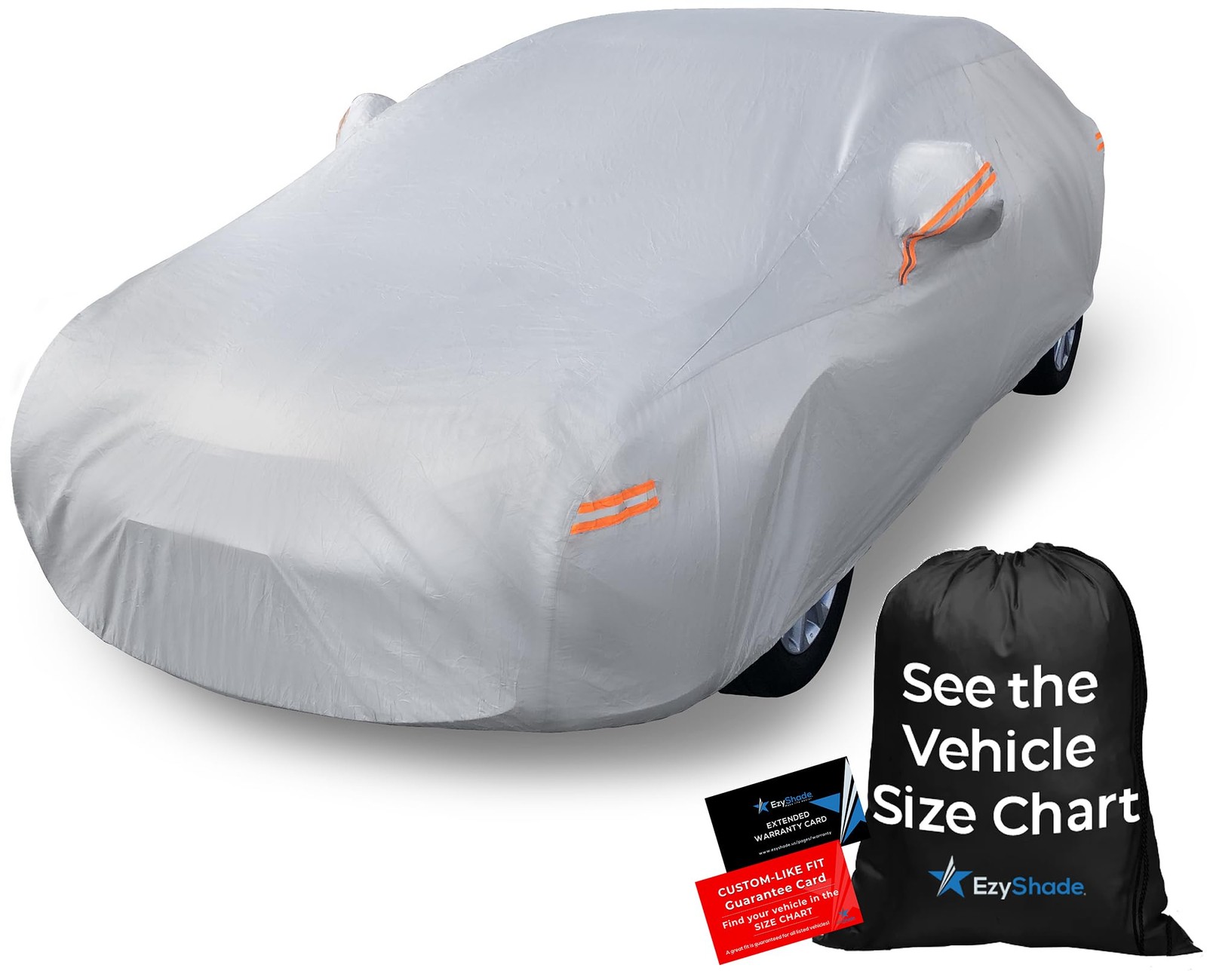 Ezyshade 10-Layer Car Cover Waterproof All Weather. See Vehicle Size-Chart For